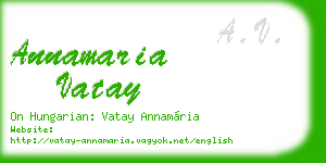annamaria vatay business card