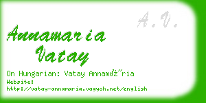 annamaria vatay business card